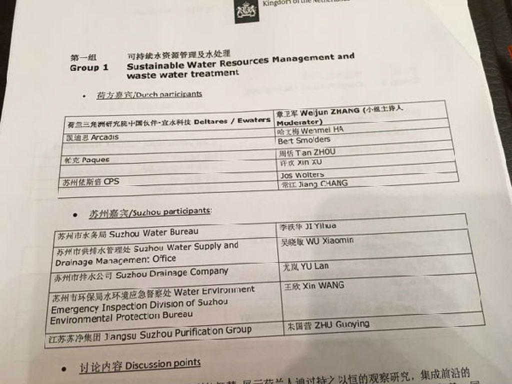 荷兰苏州可持续城市发展合作促进研讨会尊龙凯时环保代表荷兰参加