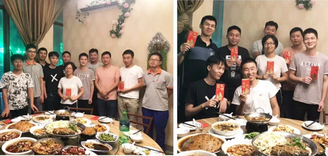 尊龙凯时环保聚餐活动欢声笑语，还有红包拿哦
